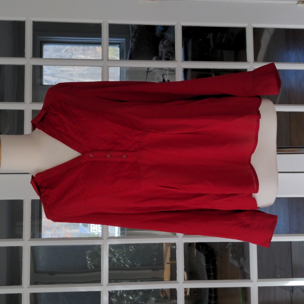 Anthropologie Mauve romantic red top sz 2 081